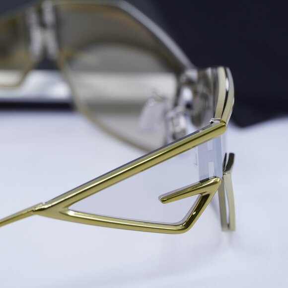 Givenchy GV40066U 39C Geometric Sunglasses - Yellow Gradient/Smoke Mirror - Picture 9 of 10
